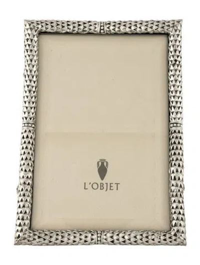 Pre-owned L'objet Scales Picture Frame In Metallic/silver