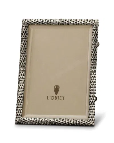 L'objet Scales Platinum Picture Frame, 5" X 7" In Multi