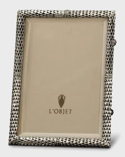 L'objet Scales Platinum-plated Picture Frame, 4 X 6 In Metallic
