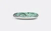 L'objet Malachite Rectangular Tray - Small In Green, Gold