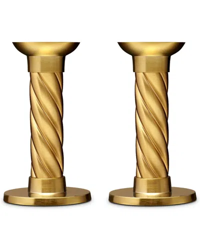 L'OBJET SET OF 2 CARROUSEL SMALL CANDLESTICKS