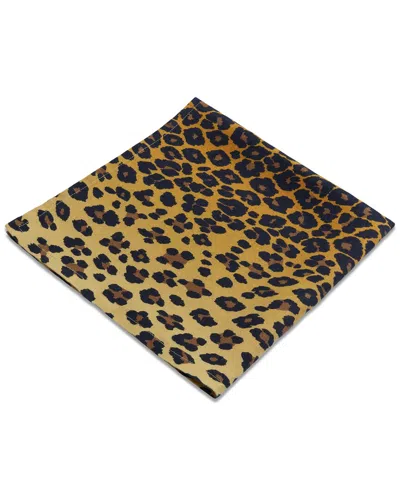 L'objet Set Of 4 Linen Sateen Leopard Napkins In Animal Print
