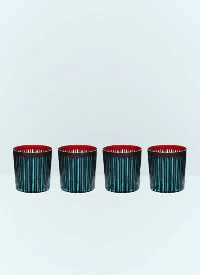 L'OBJET SET OF FOUR PRISM COCKTAIL GLASSES