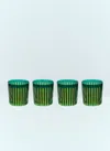 L'objet Prism Set Of 4 Glasses In Green