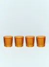 L'objet Set Of Four Prism Cocktail Glasses In Orange