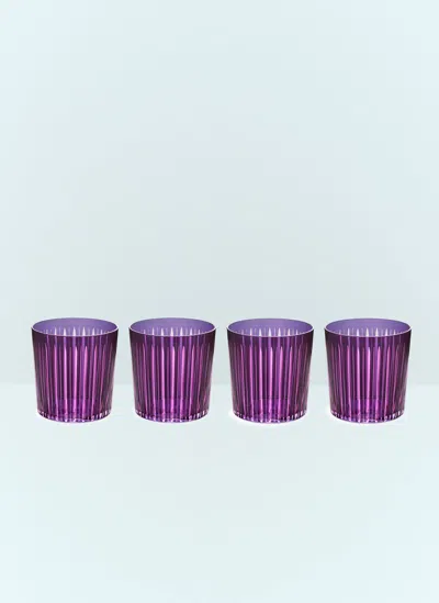 L'OBJET SET OF FOUR PRISM COCKTAIL GLASSES