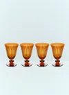 L'objet Prism Set Of 4 Wine Glasses In Orange