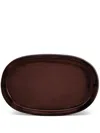 L'objet Small Terra Porcelain Platter (3cm X 23cm) In Red