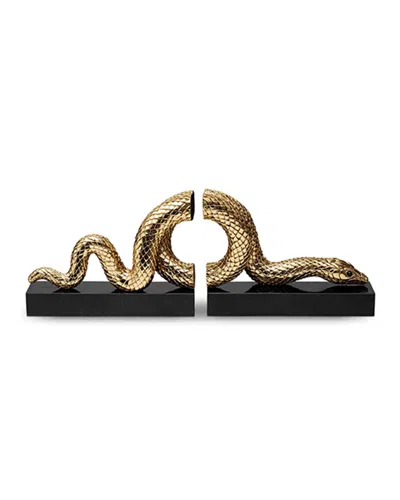 L'objet Snake Bookend Set In Gold