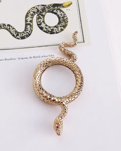 L'objet Snake Small Gold-plated Magnifying Glass