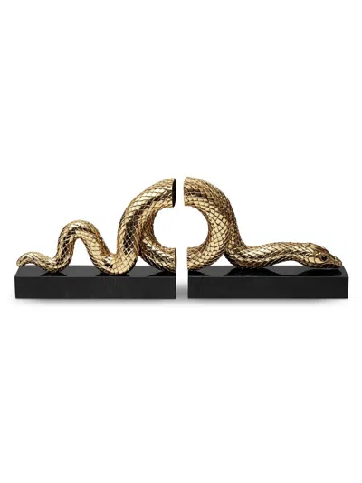 L'objet Snakes 24k Goldtone Bookends Set