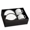 L'objet Soie Tresse Black Tea Cup & Saucer Service For 2 In Black