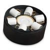 L'objet 6-piece Soie Tressée Espresso Cup & Saucer Set In Gold