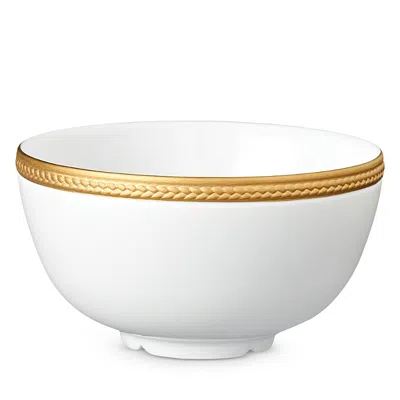 L'objet Soie Tresse Gold Soup/cereal Bowl In White