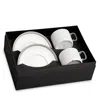 L'objet Soie Tresse Platinum Tea Cup & Saucer Service For 2 In White