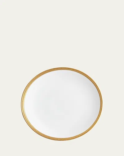 L'objet Soie Tressee 24k Gold-plated Dinner Plate In White