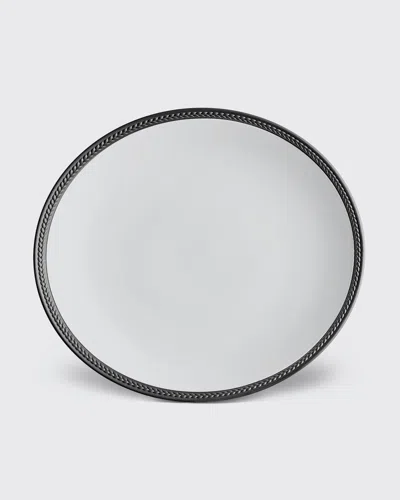 L'objet Soie Tressee Dinner Plate In Black