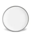 L'objet Soie Tressee Dinner Plate In White Platinum
