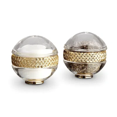 L'OBJET L'OBJET SPICE JEWELS BRAID SALT & PEPPER SHAKERS