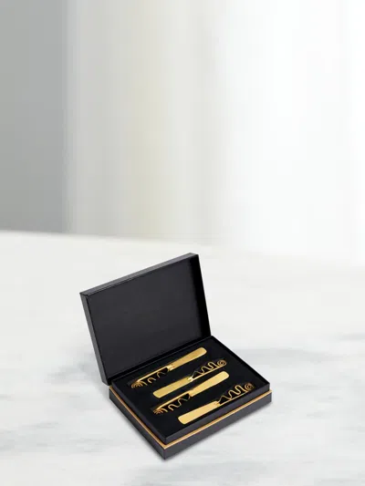 L'objet Spirale 4-piece 24k-gold-plated Spreader Set