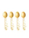 L'objet Spirale Cocktail Spoon Set (set Of Four)