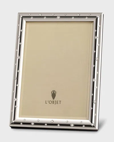 L'OBJET STARS PLATINUM PICTURE FRAME, 4" X 6"