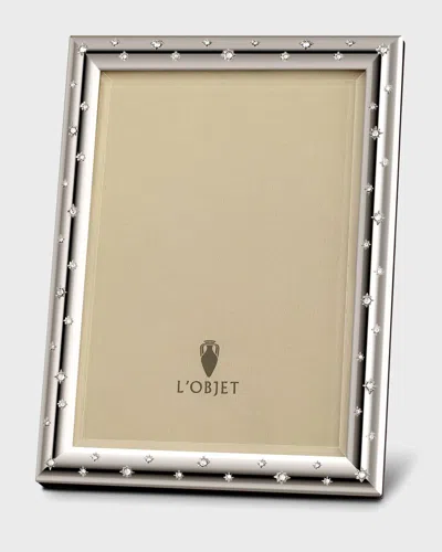 L'objet Stars Platinum Picture Frame, 5" X 7" In Silver