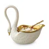 L'objet White Swan Salt Cellar In White/gold