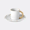 L'objet Haas Mojave 2-piece 24k Gold & Porcelain Espresso Cup & Saucer Set In White & Gold