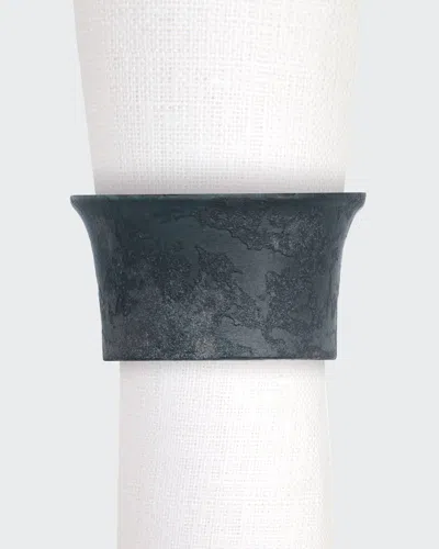 L'objet Terra Flare Napkin Rings, Set Of 4 In Gray