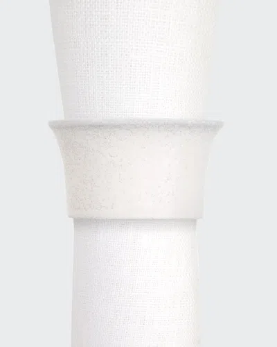 L'objet Terra Flare Napkin Rings, Set Of 4 In White