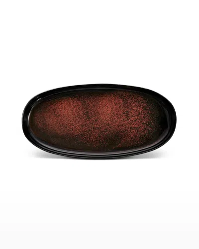 L'objet Terra Medium Oval Platter In Black