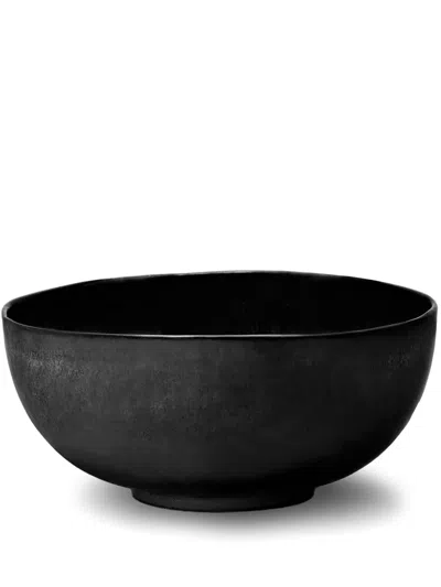 L'objet Terra Porcelain Salad Bowl (20cm) In Black