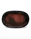 L'objet Terra Small Oval Platter In Dark Red