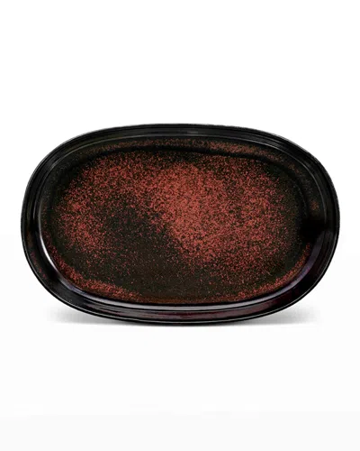 L'objet Terra Small Oval Platter In Black