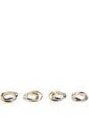 L'objet Three Ring Napkin Ring (set Of Four) In Silver
