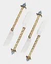 L'objet Venise 4-piece 24k Goldplated Stainless Steel & Amazonite Spreader Set