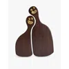 L'objet Wood & Gold  X Haas Brothers Nested Wooden Cheese Boards Set Of Two In Wood & Gold