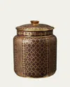 L'objet X Fortuny Ashanti Medium Canister, 9" In Brown