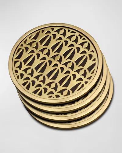 L'objet X Fortuny Venise 24k Gold-plated Coasters, Set Of 4