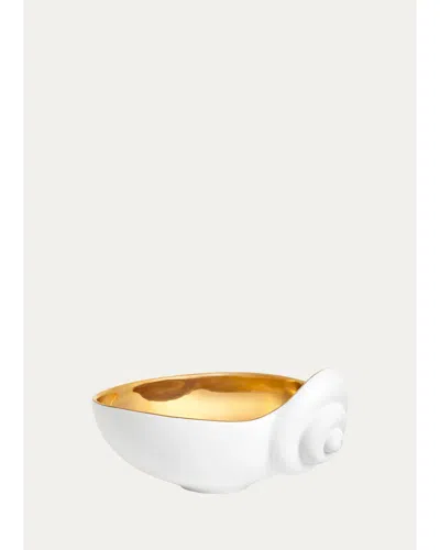 L'objet X Jessica Mccormack Shell 24k Gold-plated Bowl, Small In White