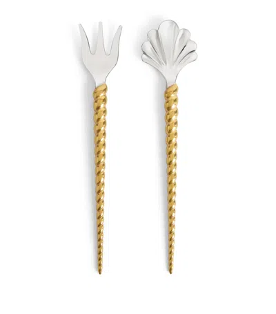 L'objet X Jessica Mccormack Stainless Steel 2-piece Serving Set In Gold