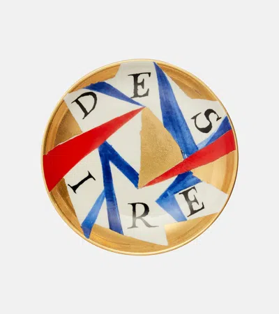 L'objet X Ruan Hoffmann Desire Porcelain Plate In Multicolor