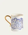 L'objet Sweetheart Earthenware Mug By Ruan Hoffmann In Whitebluegold