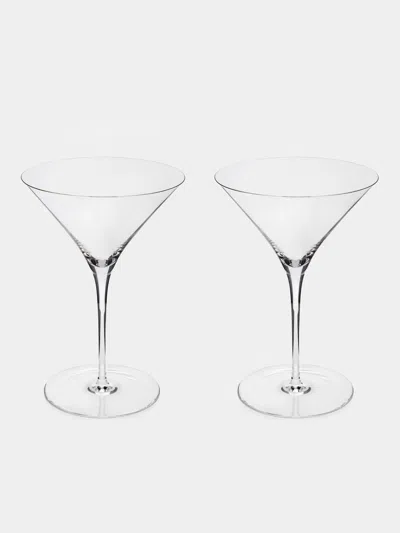 Lobmeyr Ambassador Hand-blown Crystal Martini Glass (set Of 2) In Transparent