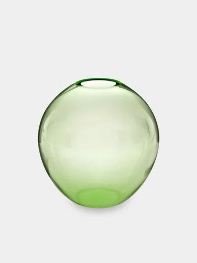 Lobmeyr Bv60 Flower Hand-blown Crystal Vase  Abask Luxury Gift In Green