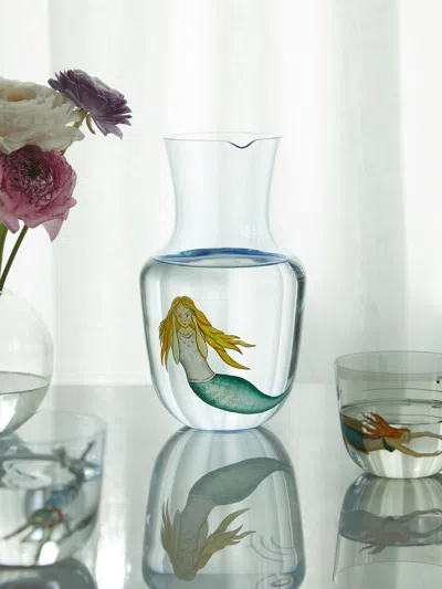 Lobmeyr High Seas Hand-painted Crystal Pitcher  Abask Luxury Gift
