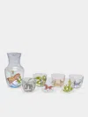 Lobmeyr Marfa Hand-painted Crystal Pitcher With Tumblers (set Of 7)  Abask Gift Set