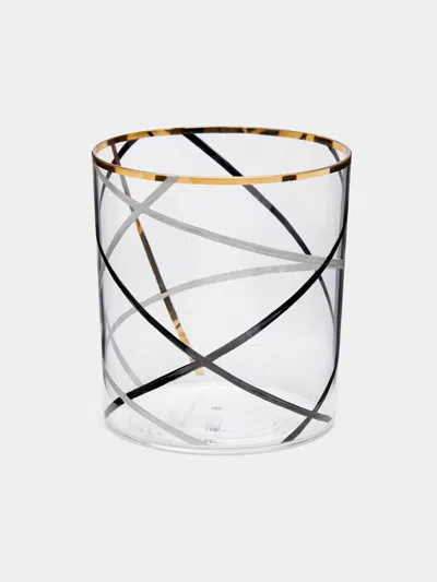 Lobmeyr Neo Enamel Hand-painted Crystal Tumbler  Abask Luxury Gift In Metallic