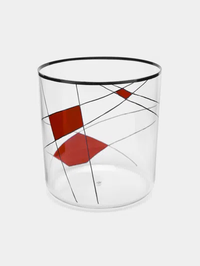 Lobmeyr Neo Enamel Hand-painted Crystal Tumbler  Abask Luxury Gift In Transparent
